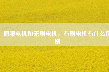 伺服電機和無刷電機，有刷電機有什么區別