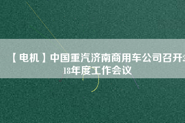 【電機】中國重汽濟南商用車公司召開2018年度工作會議