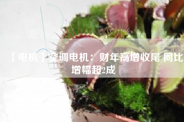 【電機】空調電機:財年高增收尾 同比增幅超2成